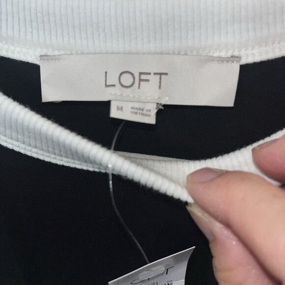 NWT Loft Modern Jersey Racerback Fitted Bodycon Maxi Black Dress Medium - Picture 3 of 8